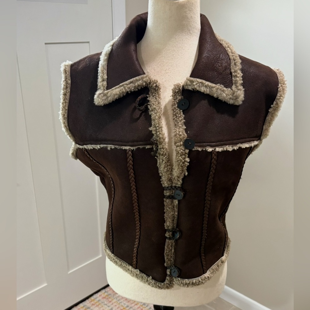 Brown Shearling Vest